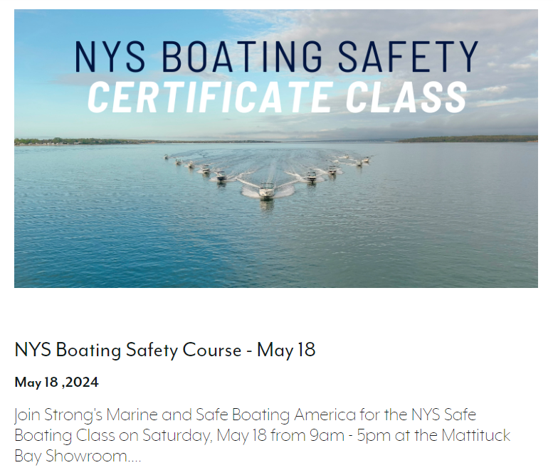 Where to take your boaters safety course