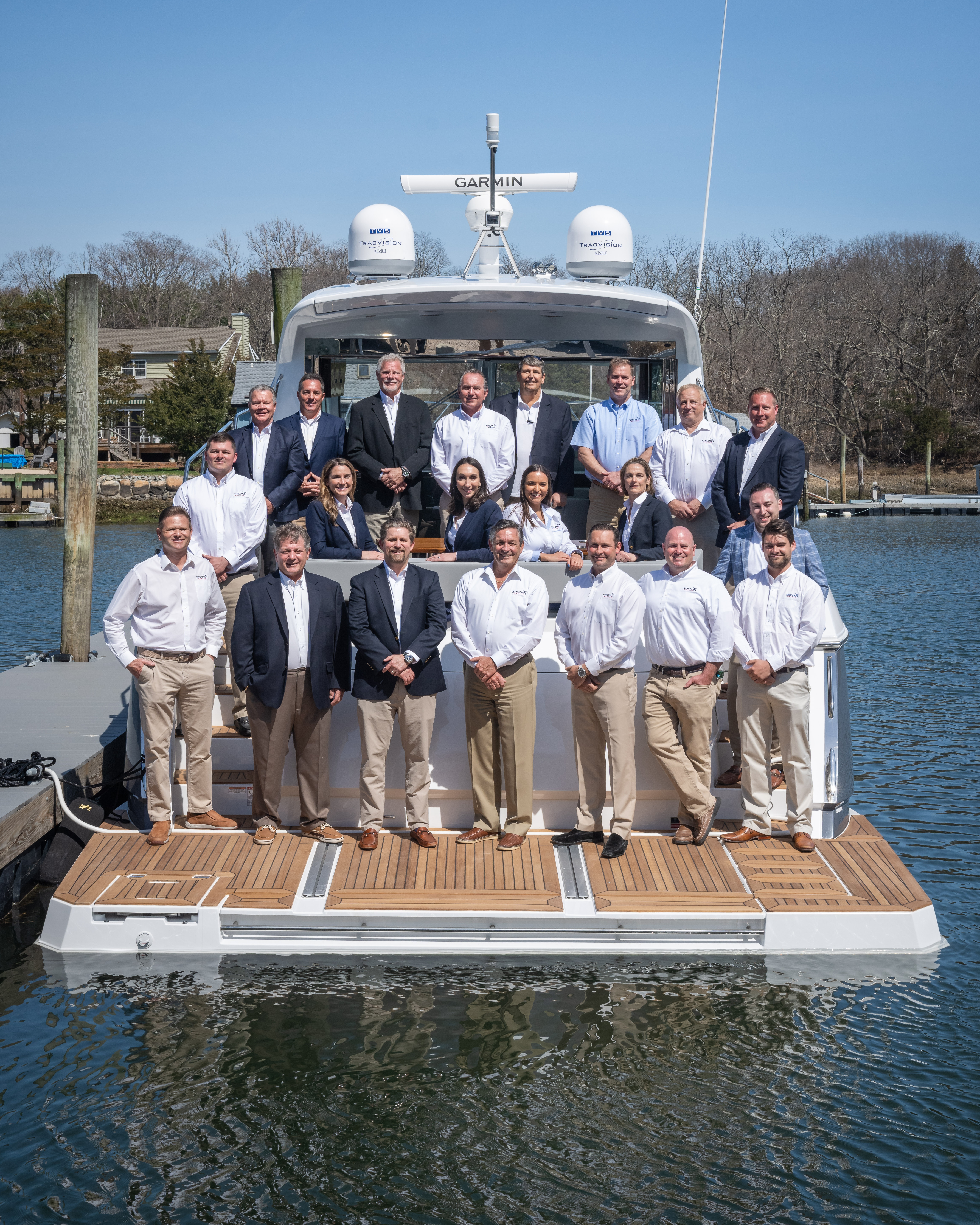 Strong's Marine team on boat
